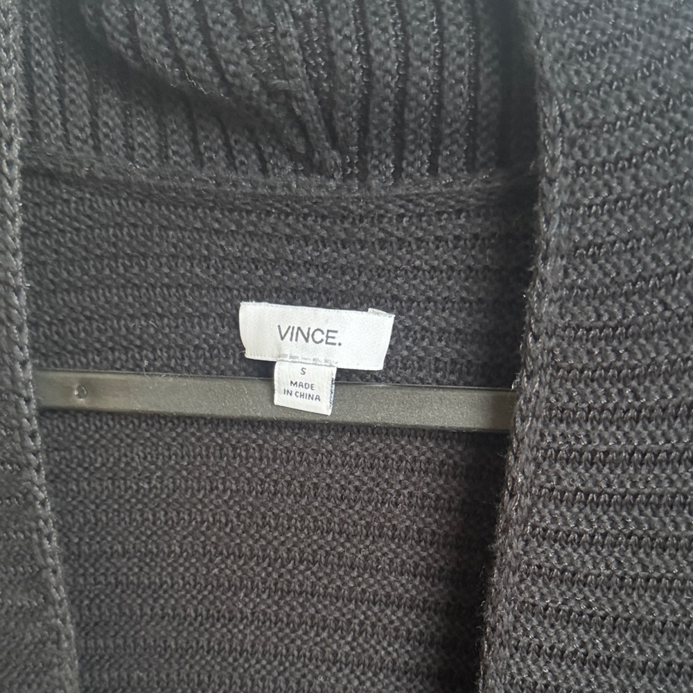 Vince Black Open Front Cardigan - Picture 4 of 10